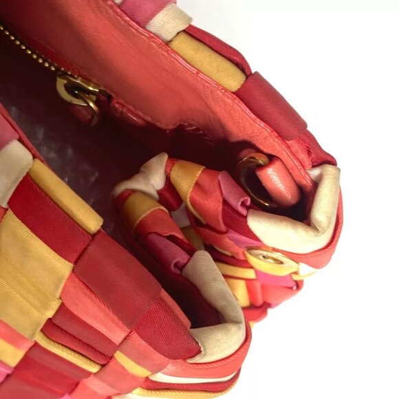 PRADA BN1653 Multicolore Logo braid Shoulder Bag Tote Bag Handbag Shoulder Bag - Picture 11 of 16